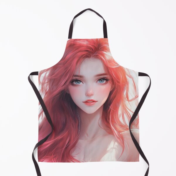 Item preview, A young woman with flowing red hair and striking features poses gracefully in front of a soft, glowing backdrop, capturing a moment of ethereal beauty. designed and sold by Jerhus.