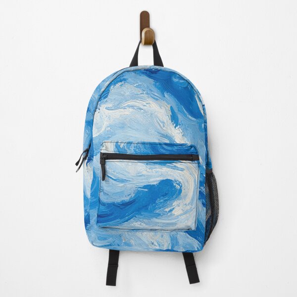 Item preview, Abstract painting Design features a dynamic and swirling pattern of blue and white hues. designed and sold by HEMRO.