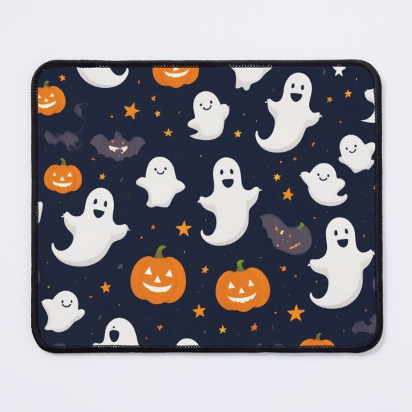 Item preview, Playful Halloween pattern with ghosts and pumpkins. designed and sold by Blitzarbeiter.
