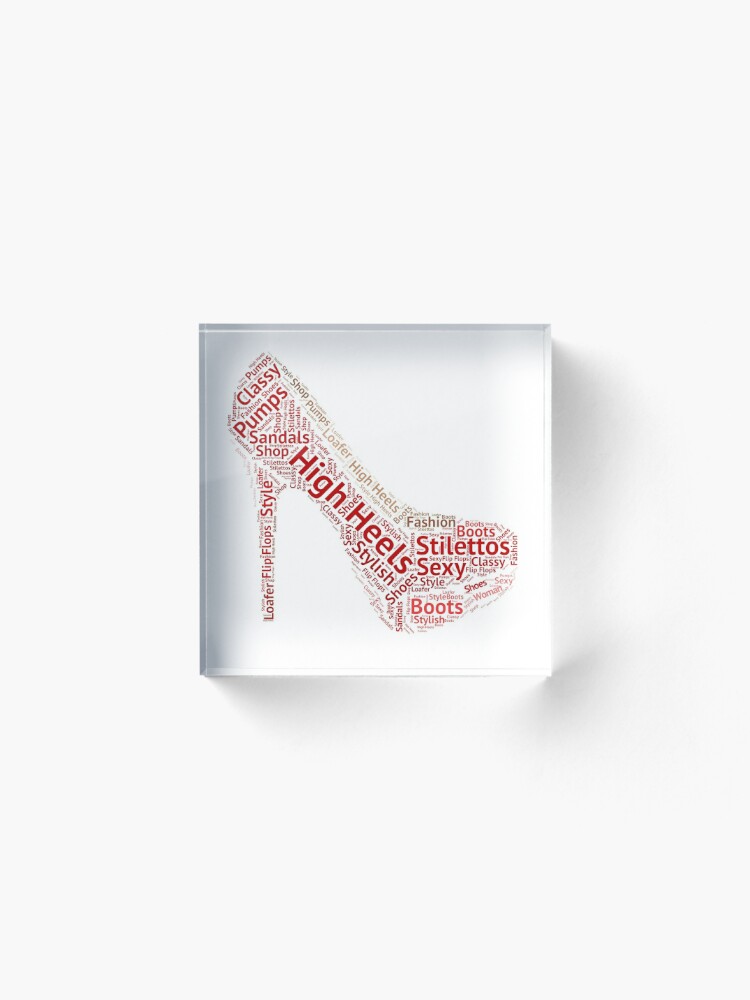acrylic high heels