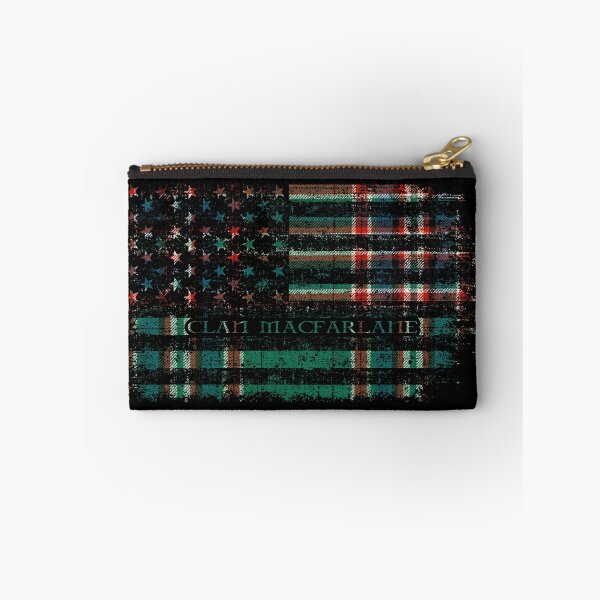 Item preview, Clan MacFarlane Hunting Scottish tartan US flag kilt Scotland designed and sold by Clan1093.