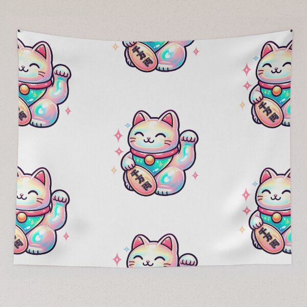 Item preview, Pastel Maneki Neko designed and sold by Naokodarling.