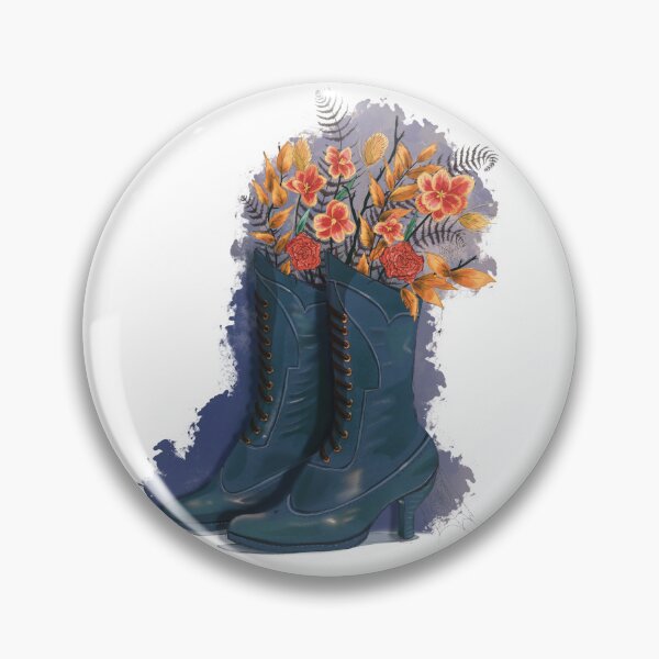 Item preview, Pretty blue floral boots designed and sold by Tinefer1111.