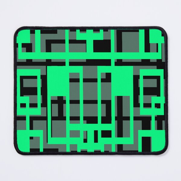 Item preview, Geometric Shapes Pattern Aqua-Green Black Cut Out designed and sold by taiche.