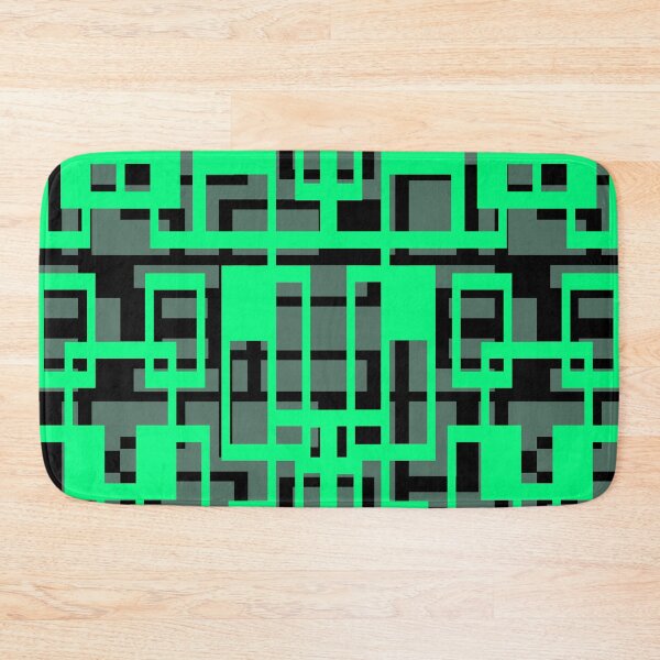 Item preview, Geometric Shapes Pattern Aqua-Green Black Cut Out designed and sold by taiche.