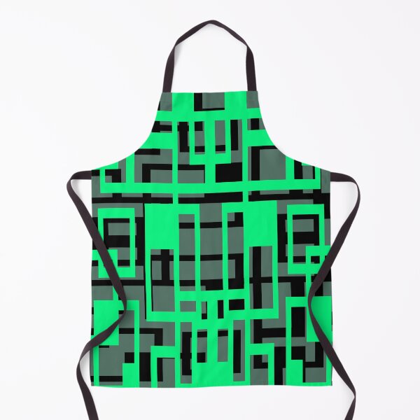 Item preview, Geometric Shapes Pattern Aqua-Green Black Cut Out designed and sold by taiche.
