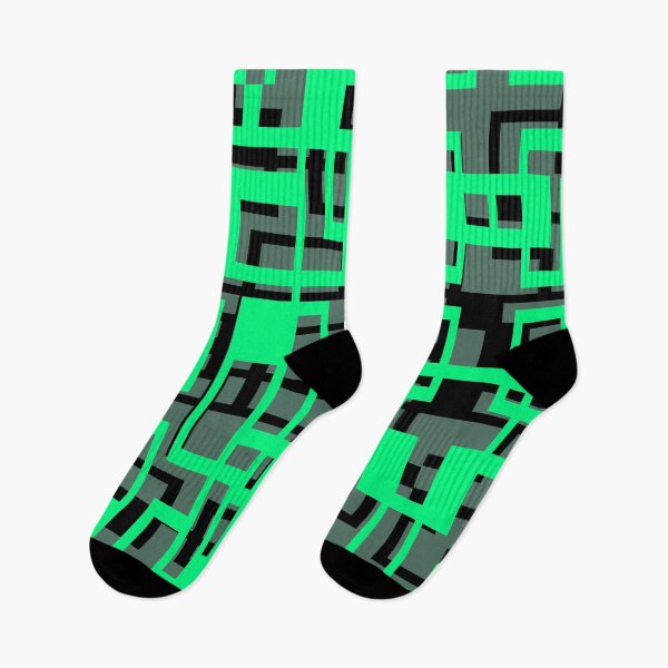 Item preview, Geometric Shapes Pattern Aqua-Green Black Cut Out designed and sold by taiche.