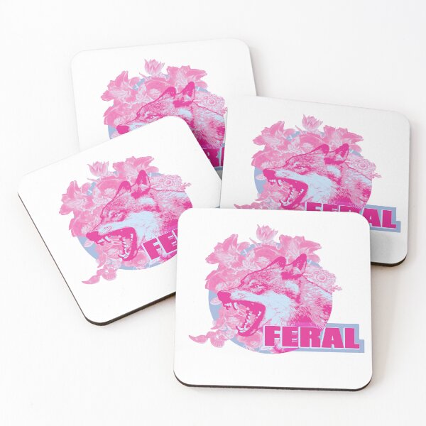 Item preview, Feral - Wolf with flowers designed and sold by CaraVendetta.