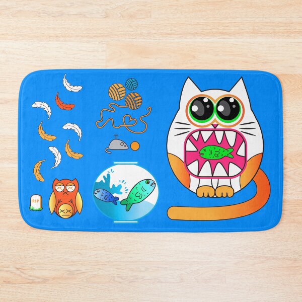 Item preview, Cat, fish and bird designed and sold by SueKnox.