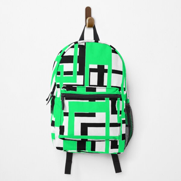 Item preview, Geometric Shapes Pattern Aqua-Green Black White Background designed and sold by taiche.