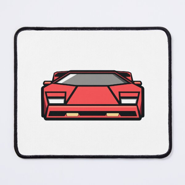 Item preview, A striking red sports car is presented head-on against a clean white background, highlighting its sleek design and bold lines. designed and sold by Jerhus.