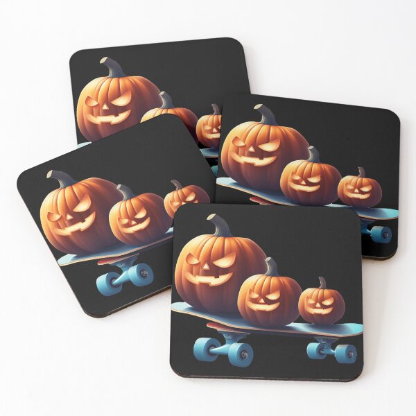 Item preview, Halloween pumpkins ride skateboards. designed and sold by Dudiudi.