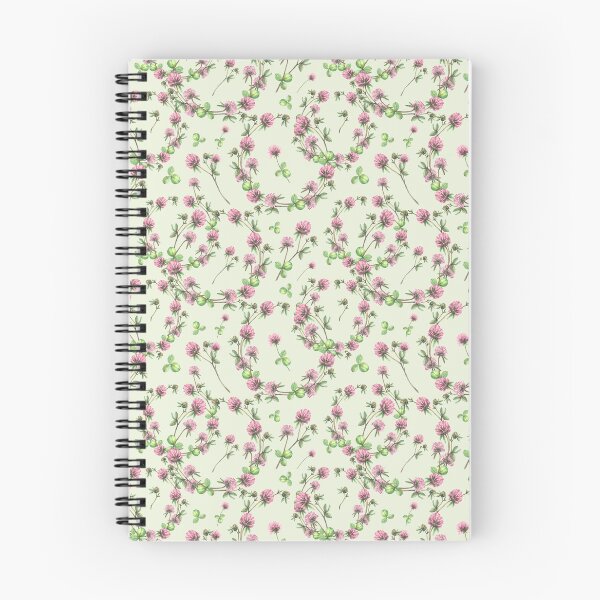 Item preview, Clover flower twig with bud and leaves Wildflowers seamless pattern Watercolour painted illustration designed and sold by BartolArt.