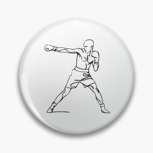 Item preview, Ilustración deportiva elegante de boxeador minimalista designed and sold by BestChooseArt.