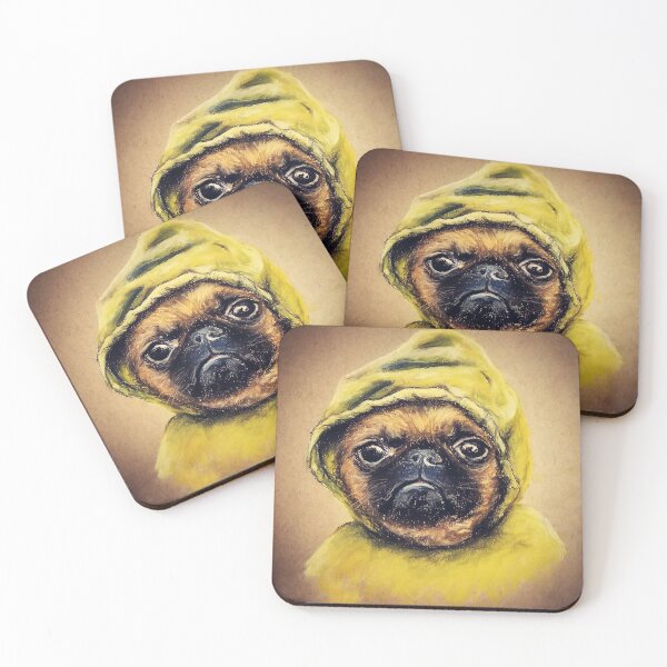 Item preview, Pug in a rain coat designed and sold by Netkush.