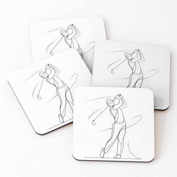 Item preview, Minimalist Golf Player Elegant Line Drawing Sports Illustration designed and sold by BestChooseArt.