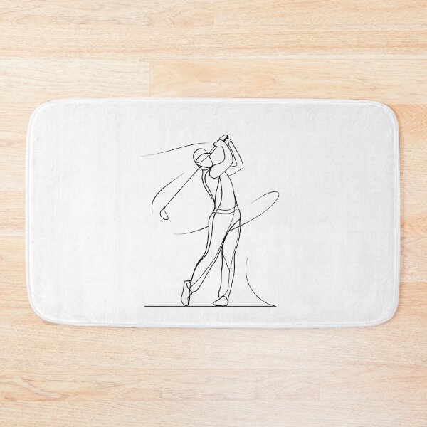 Item preview, Minimalist Golf Player Elegant Line Drawing Sports Illustration designed and sold by BestChooseArt.