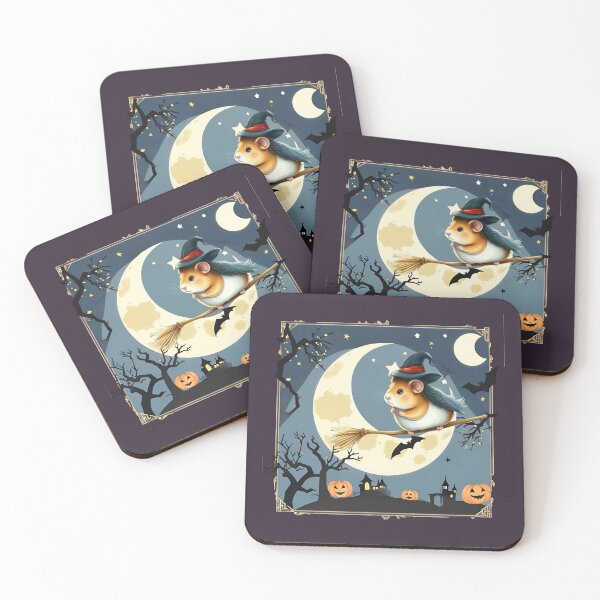 Item preview, Hamster Halloween : Flying with witches designed and sold by critter-cuddle.