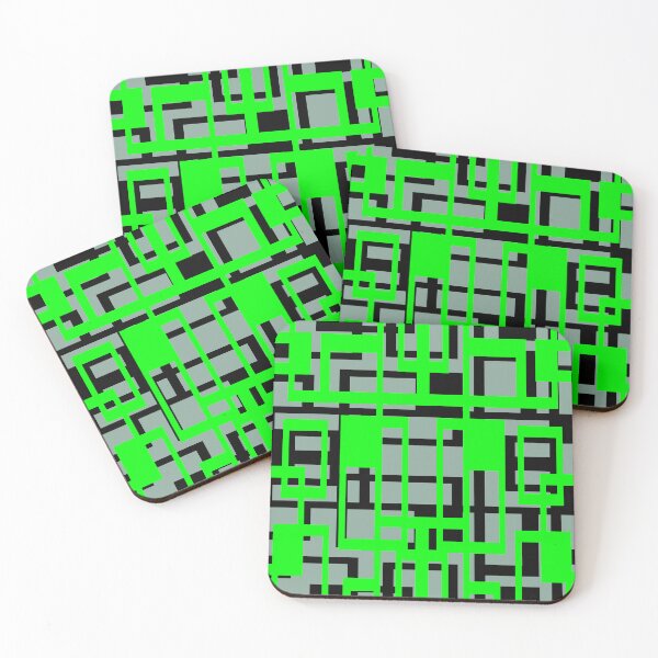 Item preview, Geometric Shapes Pattern Medium Green Black Cut Out designed and sold by taiche.