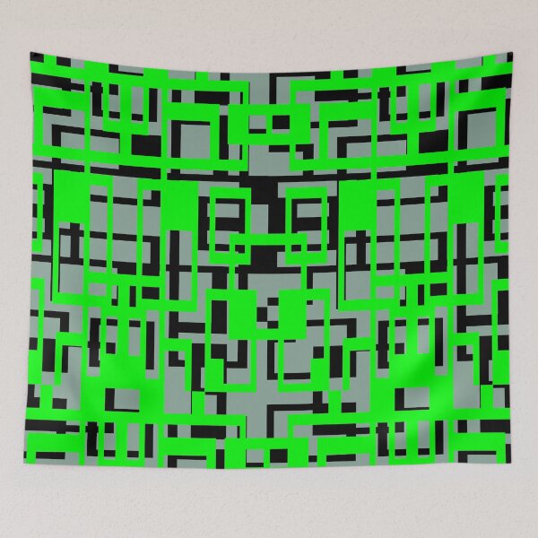 Item preview, Geometric Shapes Pattern Medium Green Black Cut Out designed and sold by taiche.