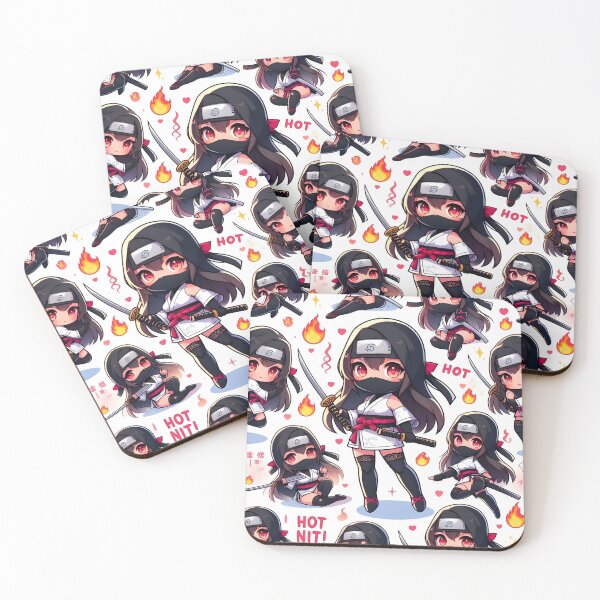 Item preview, Hot-cute Chibi ninja pattern 40.0 designed and sold by StickyGuys.
