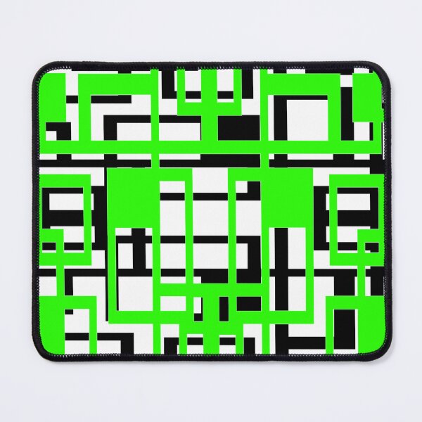 Item preview, Geometric Shapes Pattern Medium-Green Black White Background designed and sold by taiche.