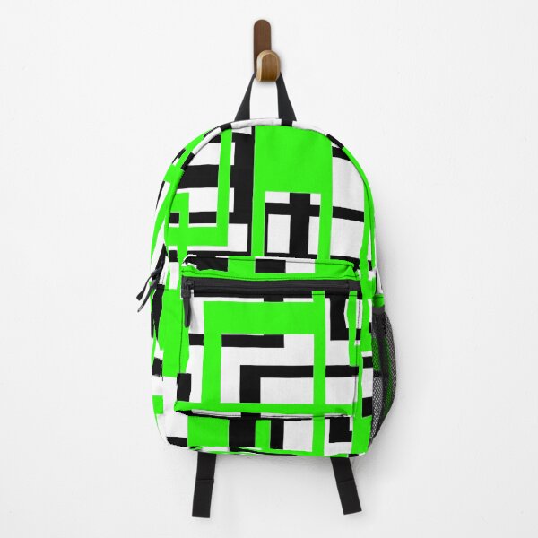 Item preview, Geometric Shapes Pattern Medium-Green Black White Background designed and sold by taiche.
