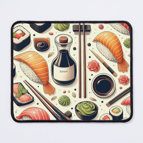 Item preview, Delicious Sushi Feast Illustration designed and sold by JavisSRDesign.