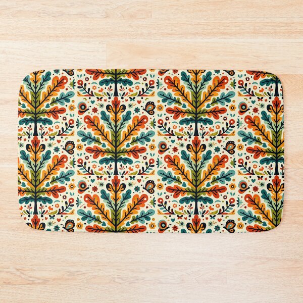 Item preview, Scandinavian Folk Art Oak leaf pattern by heidiannemorris designed and sold by FOLK ART FUSION.