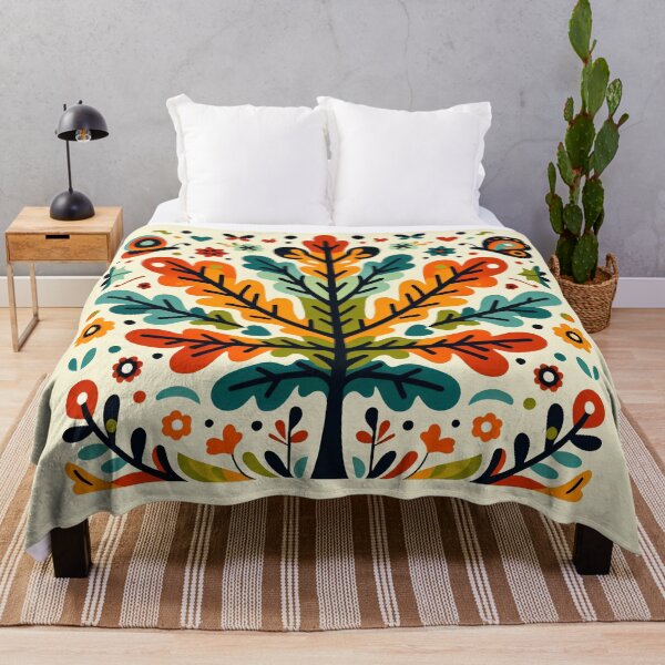 Item preview, Scandinavian Folk Art Oak leaf pattern by heidiannemorris designed and sold by FOLK ART FUSION.