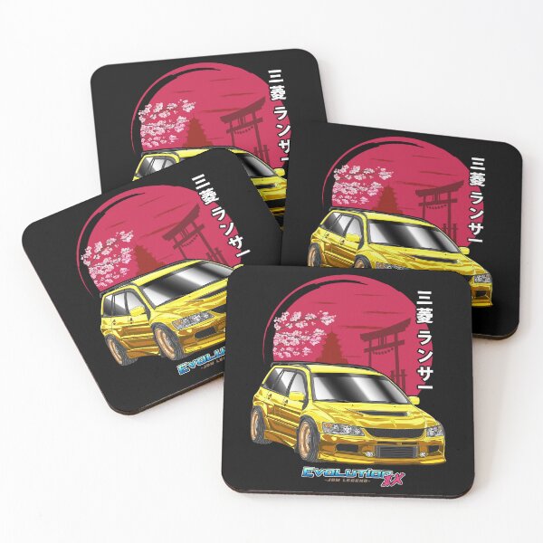 Item preview, Yellow Mitsubishi Lancer Evo 9 Wagon Nippon designed and sold by JDM Guyvit.