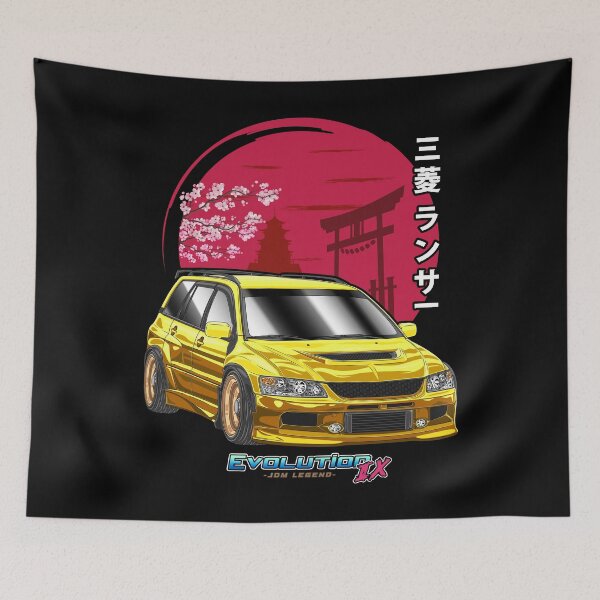 Item preview, Yellow Mitsubishi Lancer Evo 9 Wagon Nippon designed and sold by JDM Guyvit.