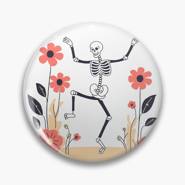 Item preview, Skeleton Dancing, Skeleton and Flowers designed and sold by DotisDreams.