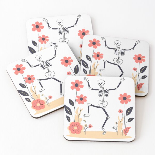 Item preview, Skeleton Dancing, Skeleton and Flowers designed and sold by DotisDreams.