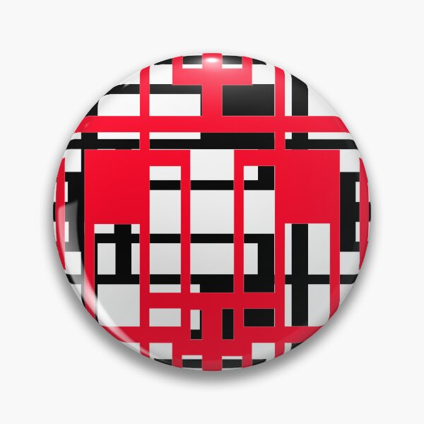 Item preview, Geometric Shapes Pattern Red Black White Background designed and sold by taiche.