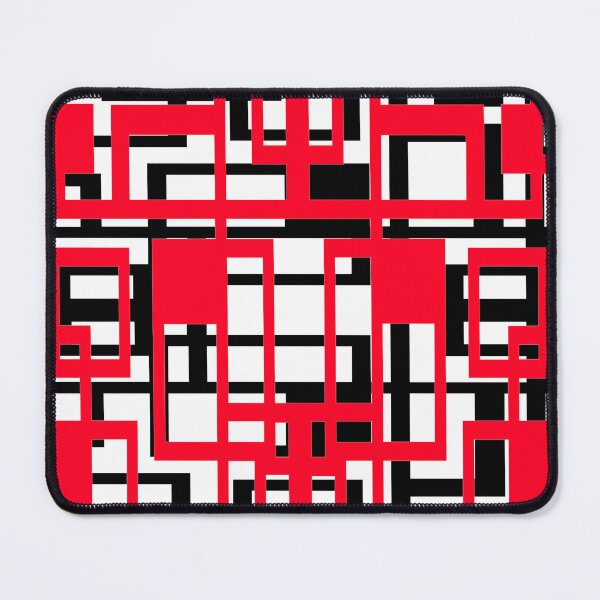 Item preview, Geometric Shapes Pattern Red Black White Background designed and sold by taiche.
