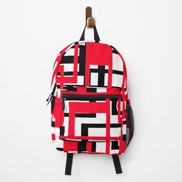 Item preview, Geometric Shapes Pattern Red Black White Background designed and sold by taiche.