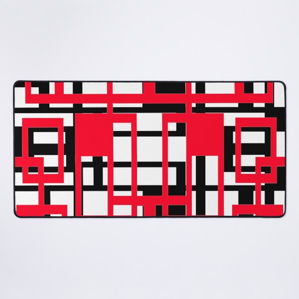 Item preview, Geometric Shapes Pattern Red Black White Background designed and sold by taiche.