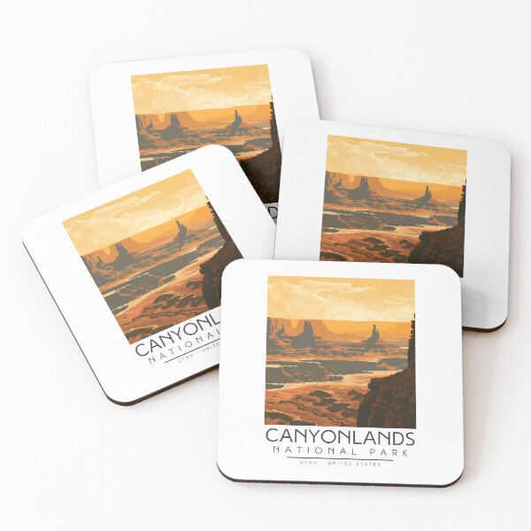 Item preview, A Vintage Illustration of Canyonlands National Park - Utah - US designed and sold by GoodOldVintage.