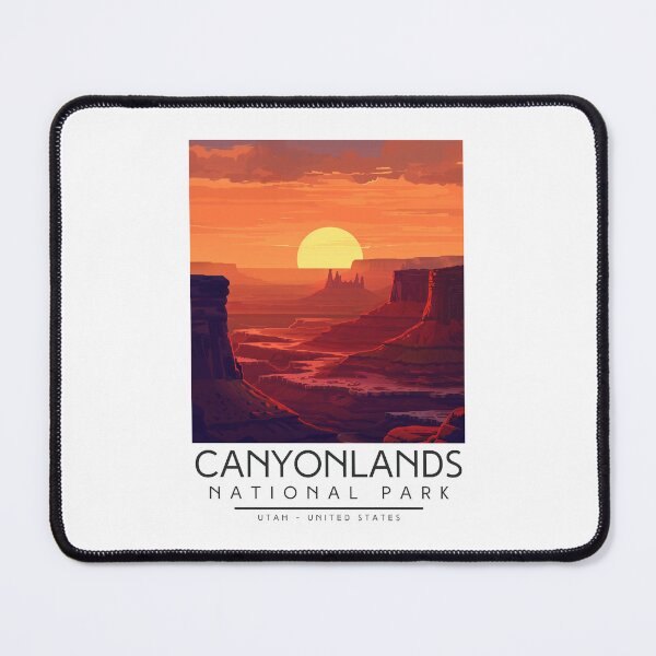Item preview, A Vintage Illustration of Canyonlands National Park - Utah - US designed and sold by GoodOldVintage.