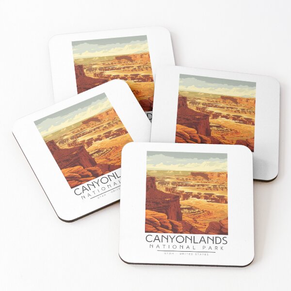 Item preview, A Vintage Illustration of Canyonlands National Park - Utah - US designed and sold by GoodOldVintage.