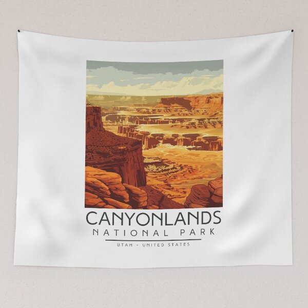 Item preview, A Vintage Illustration of Canyonlands National Park - Utah - US designed and sold by GoodOldVintage.