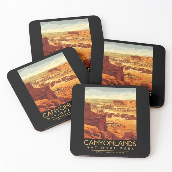 Item preview, A Vintage Illustration of Canyonlands National Park - Utah - US designed and sold by GoodOldVintage.