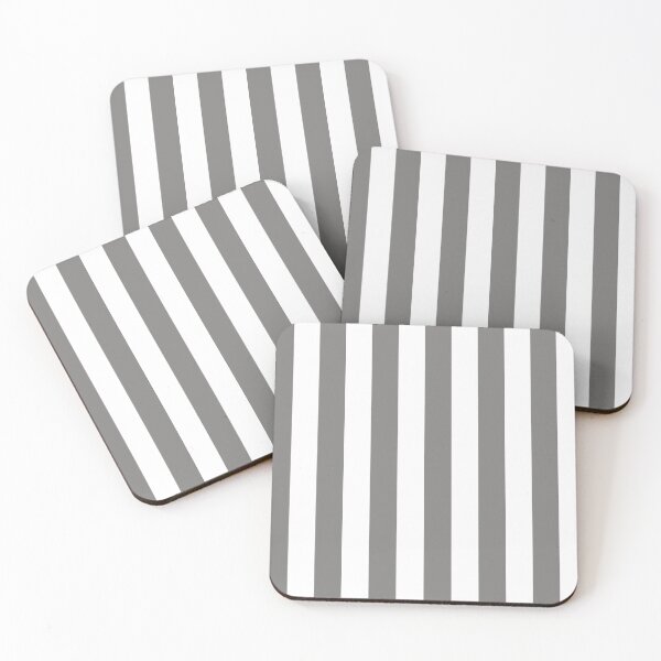 Item preview, Grey White Vertical Stripes Pattern designed and sold by PatternTitan.