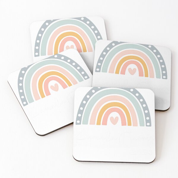 Item preview, Kamala Harris 2024 Boho Rainbow with Beautiful Cursive handwriting in White font designed and sold by EmeraldCauldren.