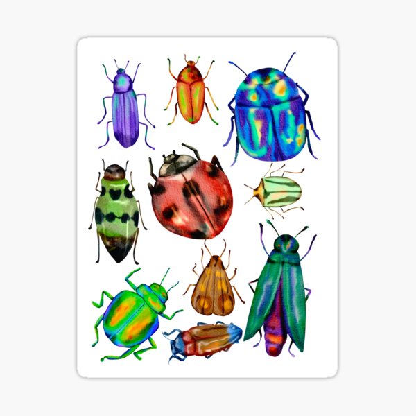 Item preview, Watercolour Bugs  designed and sold by WildnRare.