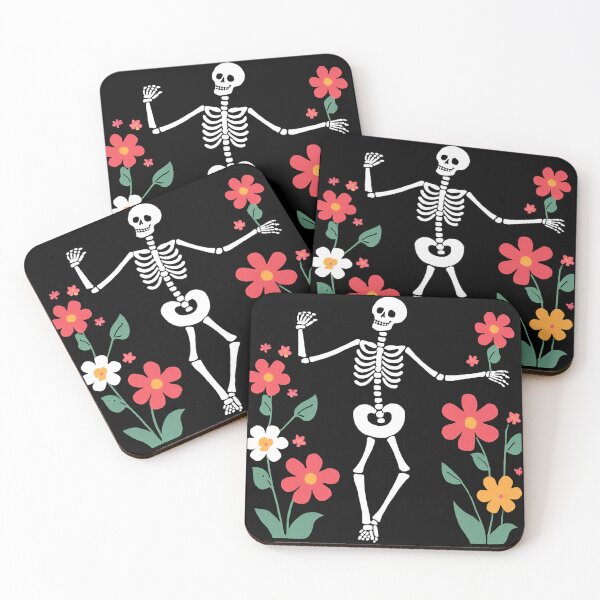 Item preview, Skeleton Dancing, Skeleton and Flowers designed and sold by DotisDreams.