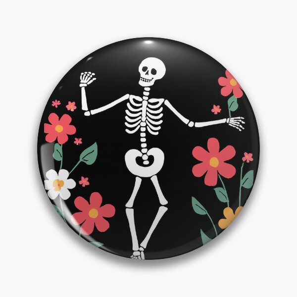 Item preview, Skeleton Dancing, Skeleton and Flowers designed and sold by DotisDreams.