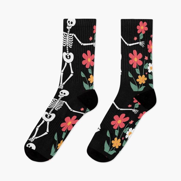 Item preview, Skeleton Dancing, Skeleton and Flowers designed and sold by DotisDreams.