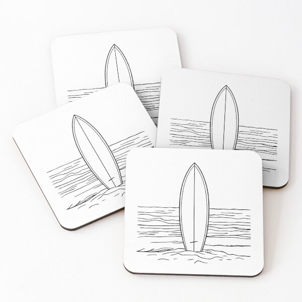 Item preview, Minimalist Surfboard Art Simple Illustration designed and sold by BestChooseArt.